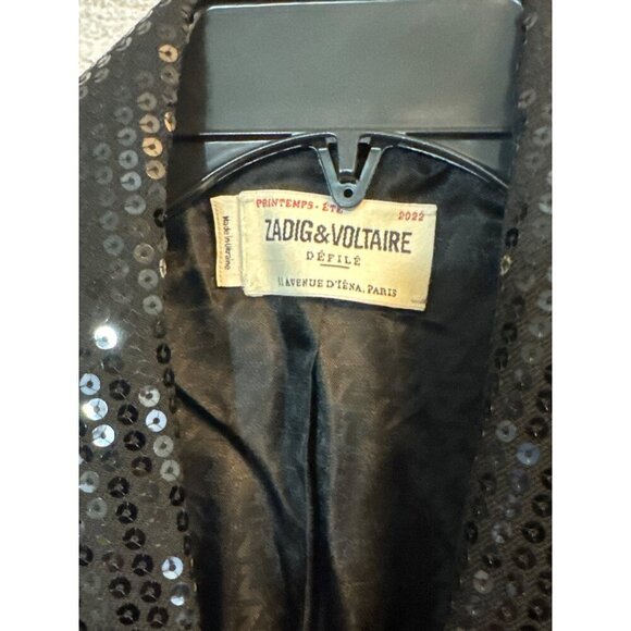 Zadig & Voltaire Vive Sequins Jacket & Shorts Set Size 36/S - Picture 3 of 5